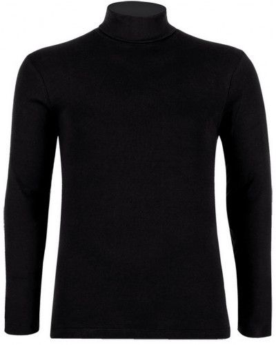 Camiseta de cuello alto Eminence 100% algodón (Negro)