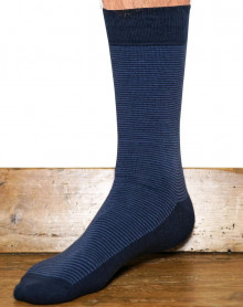 Men's striped socks Maison Broussaud (Marine/Bleu)