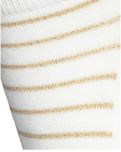 Calcetines de algodón para mujer Maison Broussaud Les rayées (Blanc/Doré)