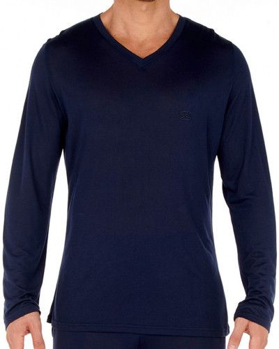 HOM Cocooning long sleeve T-shirt (Navy)
