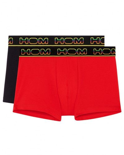 Paquete de 2 boxers Hom Ivano (Noir/Rouge)