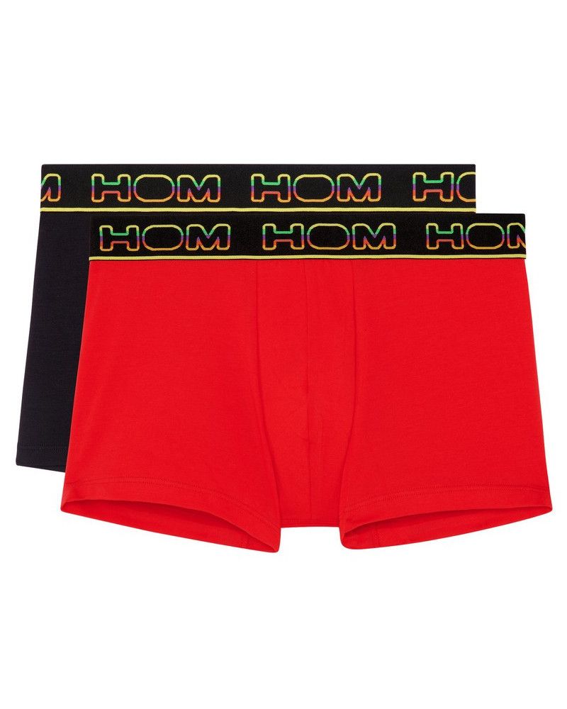 Pack of 2 boxers Hom Ivano (Noir/Rouge)