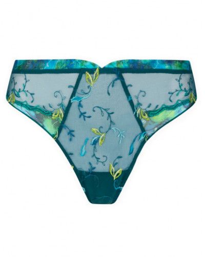 Tanga Lise Charmel Grâce Aquatique (Floral Aqua)