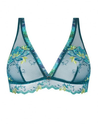 Triangle bra Lise Charmel Grâce Aquatique (Floral Aqua)
