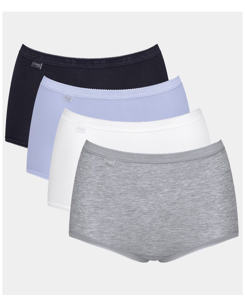 Basic + Maxi knickers (Pack of 4) Sloggi (Marine/Lilas/Blanc/Gris)