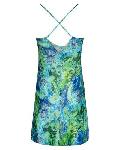 Camisón sexy Lise Charmel Grâce Aquatique (Floral Aqua)