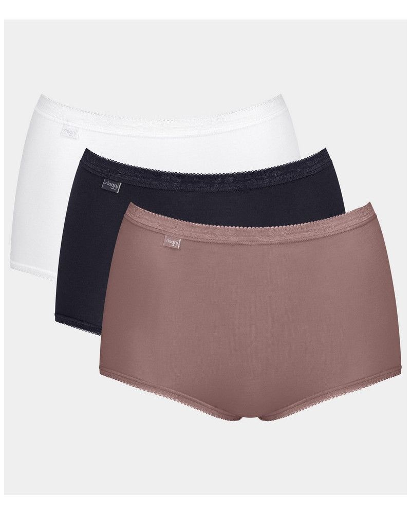Maxi Brief Sloggi Basic + (Pack of 3) (Blanc/noir/marron)