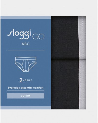 Brief Sloggi Men GO ABC (Set of 2) (Black)