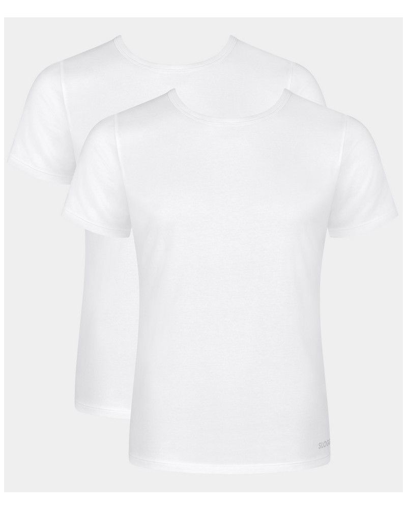 Camiseta con cuello redondo Sloggi for Men GO ABC (Juego de 2) (Blanco)