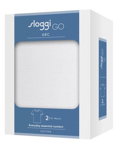 T-shirt col rond Sloggi for Men GO ABC (Lot de 2) (Blanc)