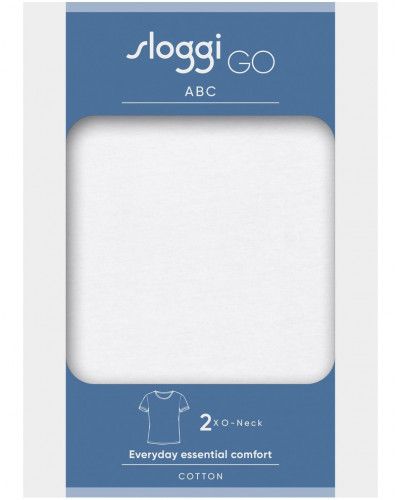 T-shirt col rond Sloggi for Men GO ABC (Lot de 2) (Blanc)