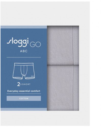 Long Boxers Sloggi Men GO ABC (Set of 2) (Platinum)