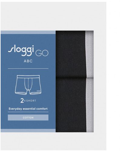 Long Boxers Sloggi Men GO ABC (Set of 2) (Black)