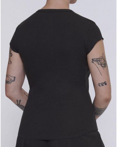 T-shirt col rond Sloggi GO Ribbed (Noir)