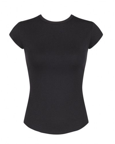 Round neck t-shirt Sloggi GO Ribbed (Black)