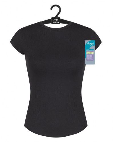 Round neck t-shirt Sloggi GO Ribbed (Black)