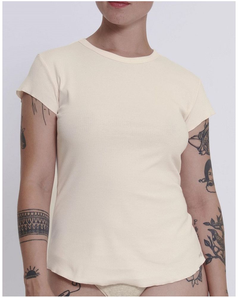 Camiseta cuello redondo Sloggi GO Ribbed (Angora)