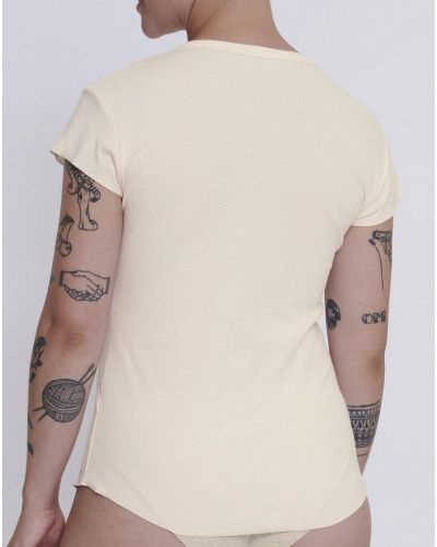 T-shirt col rond Sloggi GO Ribbed (Angora)