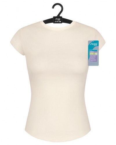 T-shirt col rond Sloggi GO Ribbed (Angora)