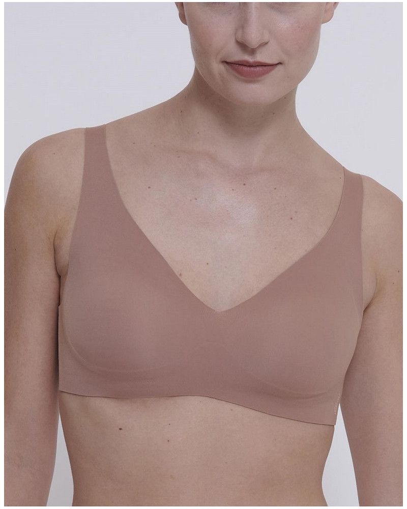 Bralette plunging neckline Sloggi ZERO Feel (Cacao)