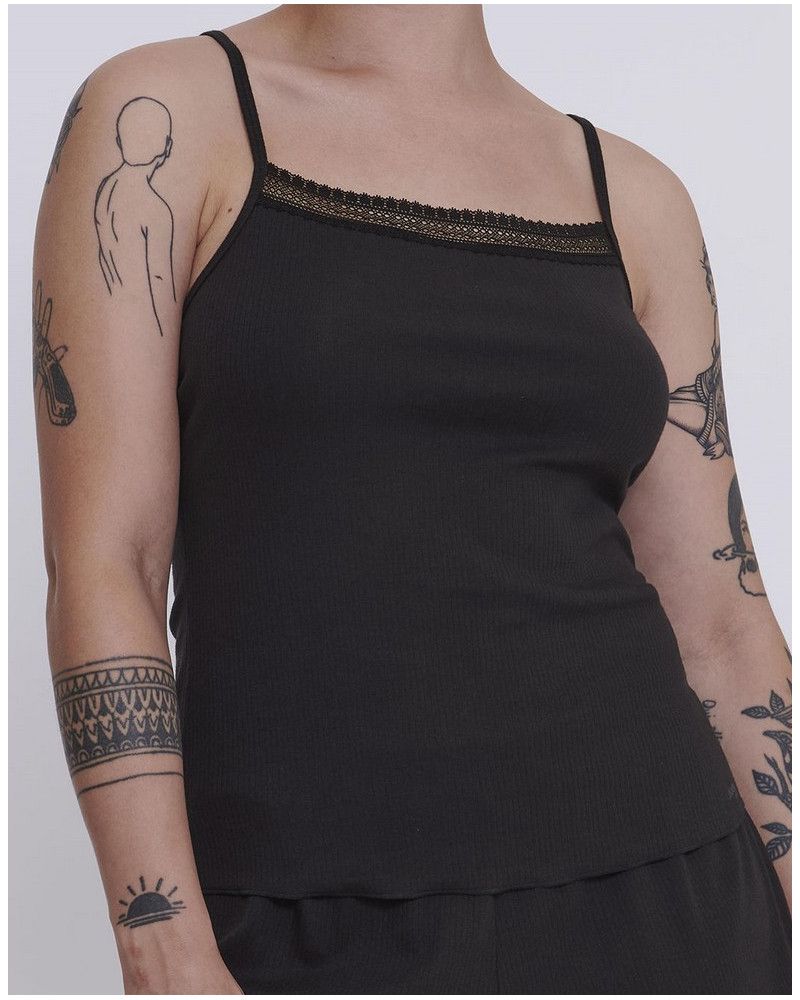 Camiseta de interior Sloggi GO Ribbed (Negro)