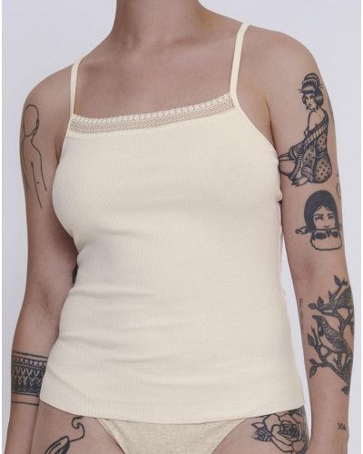 Tank top thin straps Sloggi GO Ribbed (Angora)