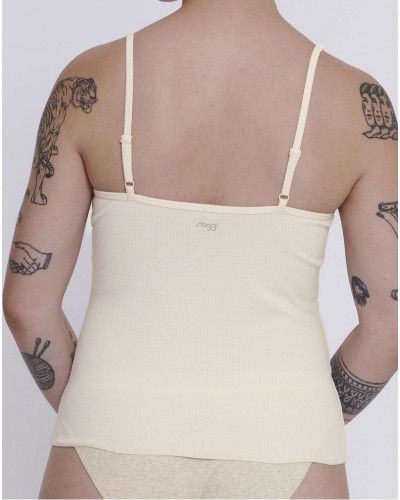 Tank top thin straps Sloggi GO Ribbed (Angora)