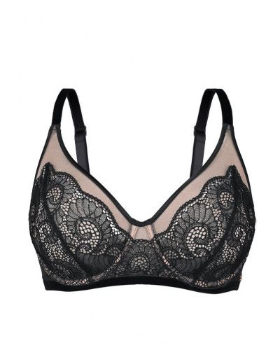 Soutien-gorge armatures classique Sans Complexe Serena (Noir / Peau)