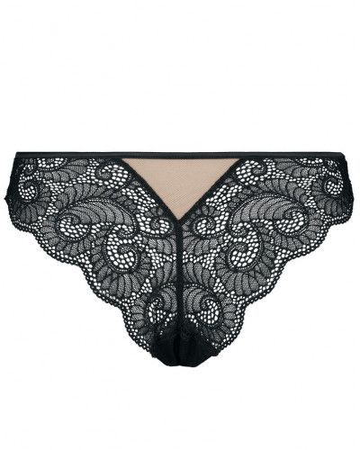 Tanga Sans Complexe Serena  (Black/ Skin)