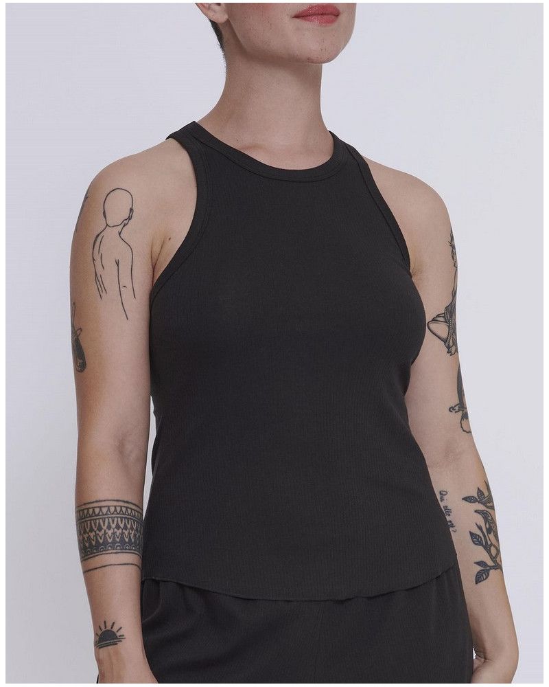 Camiseta sin mangas Sloggi GO Ribbed (Negro)