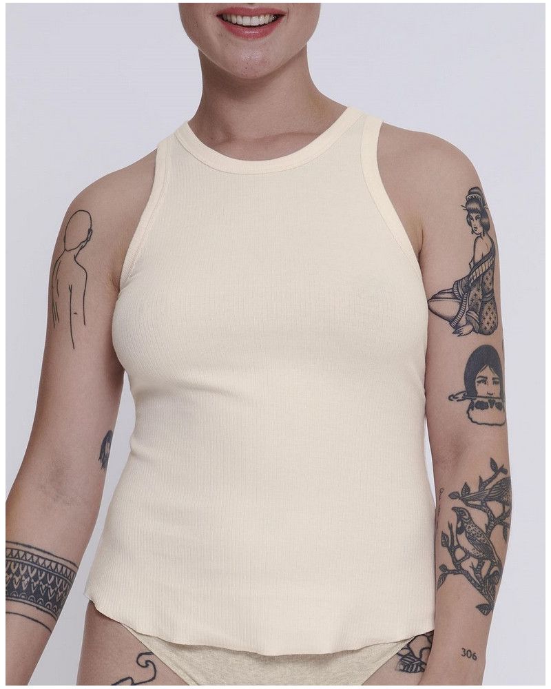 Camiseta sin mangas Sloggi GO Ribbed (Angora)