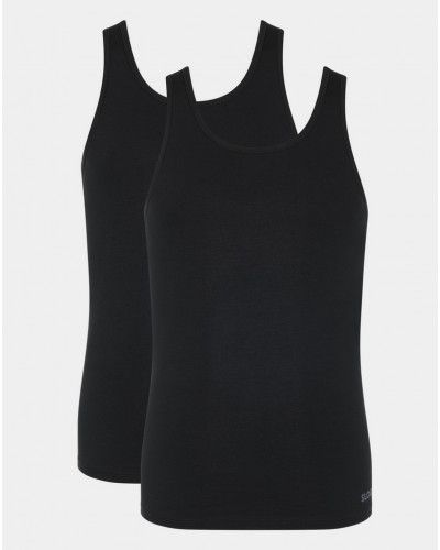 Camiseta sin mangas Sloggi GO ABC (Juego de 2) (Negro)