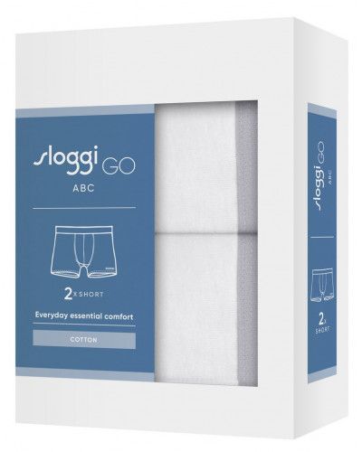 Long Boxers Sloggi Men GO ABC (Set of 2) (White)