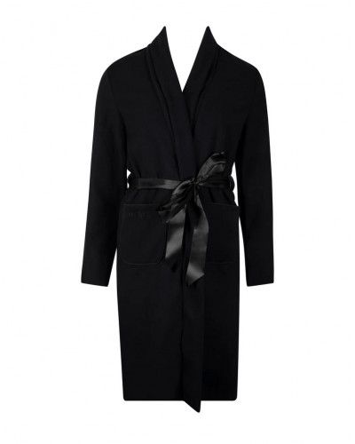 Robe de chambre polaire longue Antigel Simply Perfect (Noir Polaire)