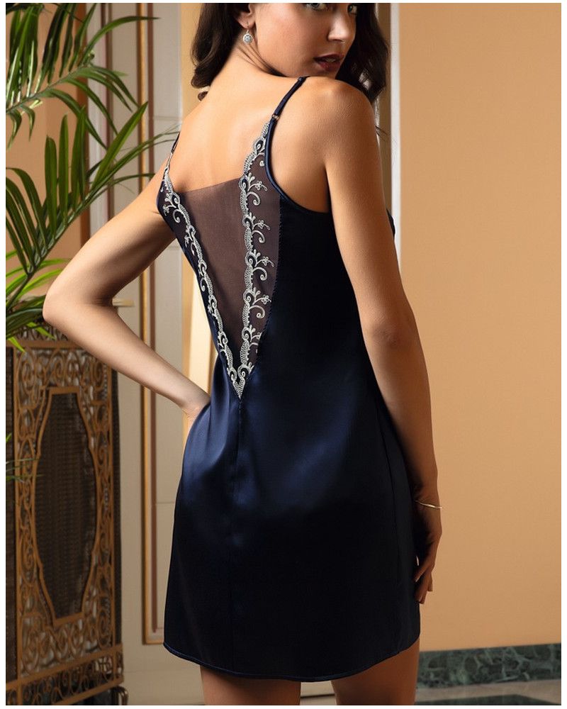 Camisón sexy Lise Charmel Déesse en Glam (Marine Argent)