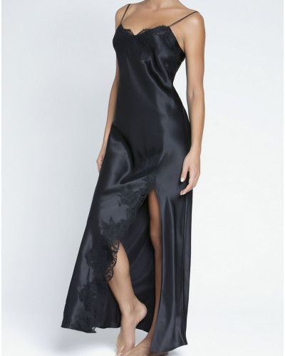 Long night dress Lise Charmel Splendeur Soie  (Black)