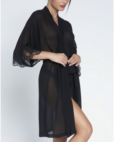 Short robe Lise Charmel Splendeur Soie (Black)