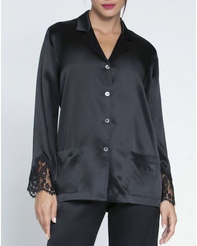 Veste de pyjama Lise Charmel Splendeur Soie (Noir)