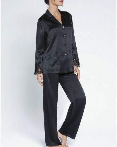 Pyjama jacket Lise Charmel Splendeur Soie (Black)