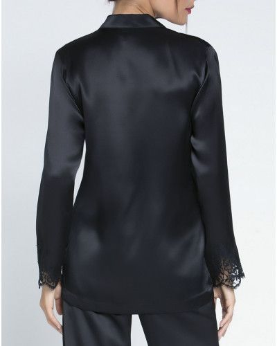 Veste de pyjama Lise Charmel Splendeur Soie (Noir)