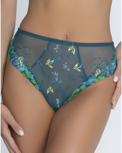 Slip taille haute Lise Charmel Grâce Aquatique (Floral Aqua)