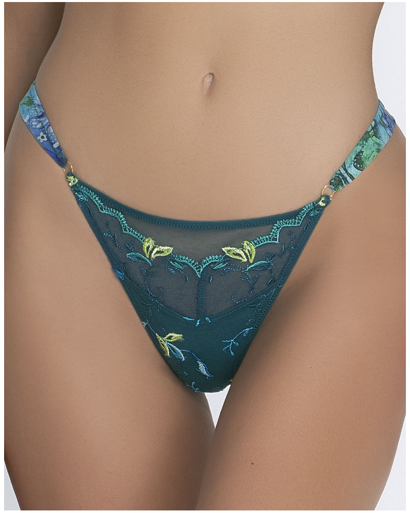 Tanga sexy Lise Charmel Grâce Aquatique (Floral Aqua)