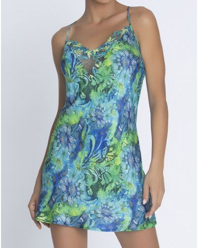 Sexy nightdress Lise Charmel Grâce Aquatique (Floral Aqua)