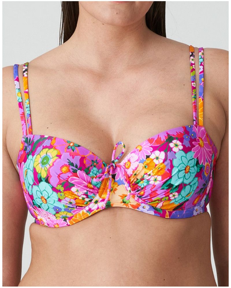 Padded balcony Bath bra Prima Donna Swim Najac (Floral Explosion)