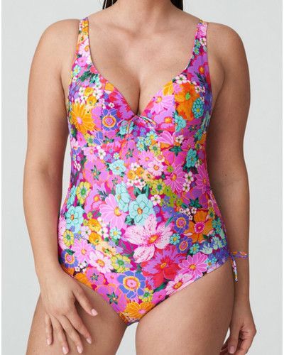 Traje de baño una pieza plunge Prima Donna Swim Najac (Floral Explosion)