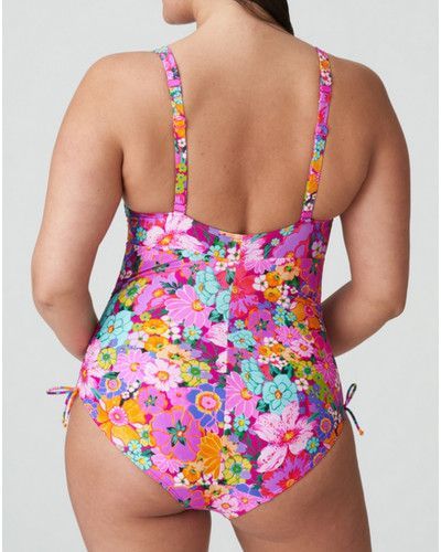 One-piece plunge swimsuit Prima Donna Swim Najac (Floral Explosion)