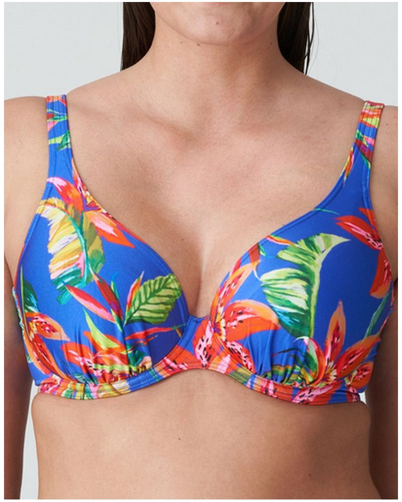 Padded plunge bath bra Prima Donna Swim Latakia (Tropical Rainforest)
