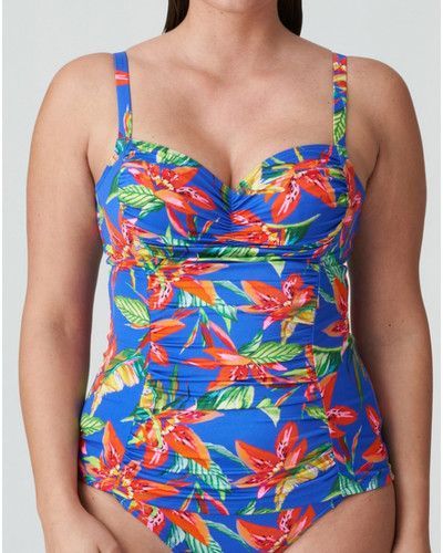Tankini swimsuit with cups Prima Donna Swim Latakia (Tropical Rainforest)