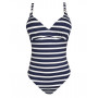 One-piece plunge swimming costume Prima Donna Swim Nayarit (Water Blue)