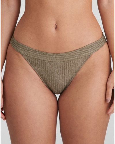 Brazilian briefs with straight waistband Marie Jo Bain Tinjis (Golden Olive)